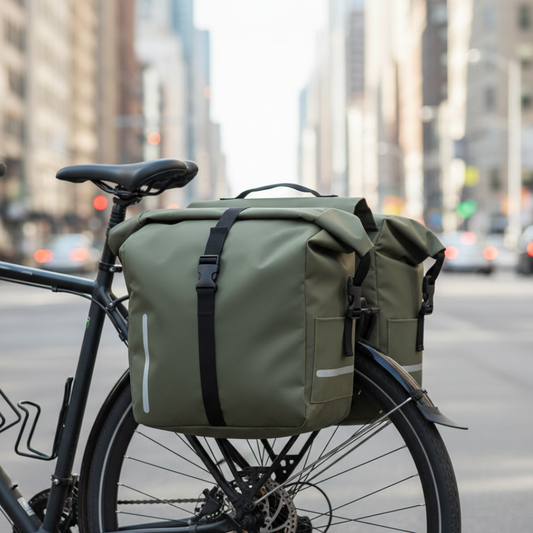 Norländer Tarpaulin Dubbele Fietstas Groen