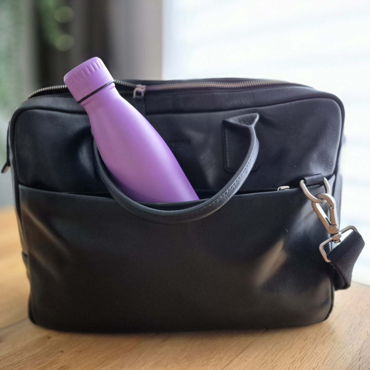RVS drinkfles TO GO deep lilac