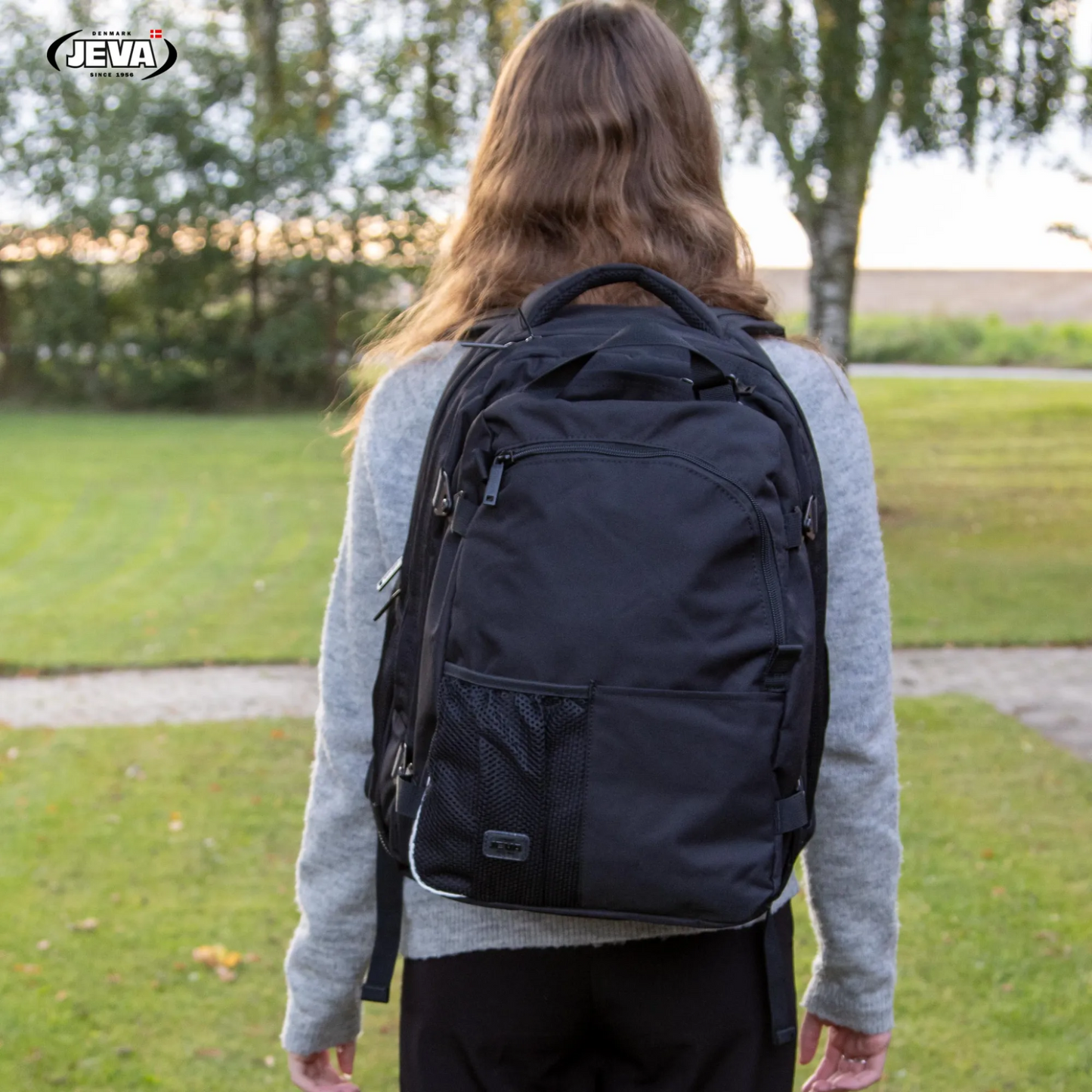 Ergonomische zwarte rugzak middelbare school