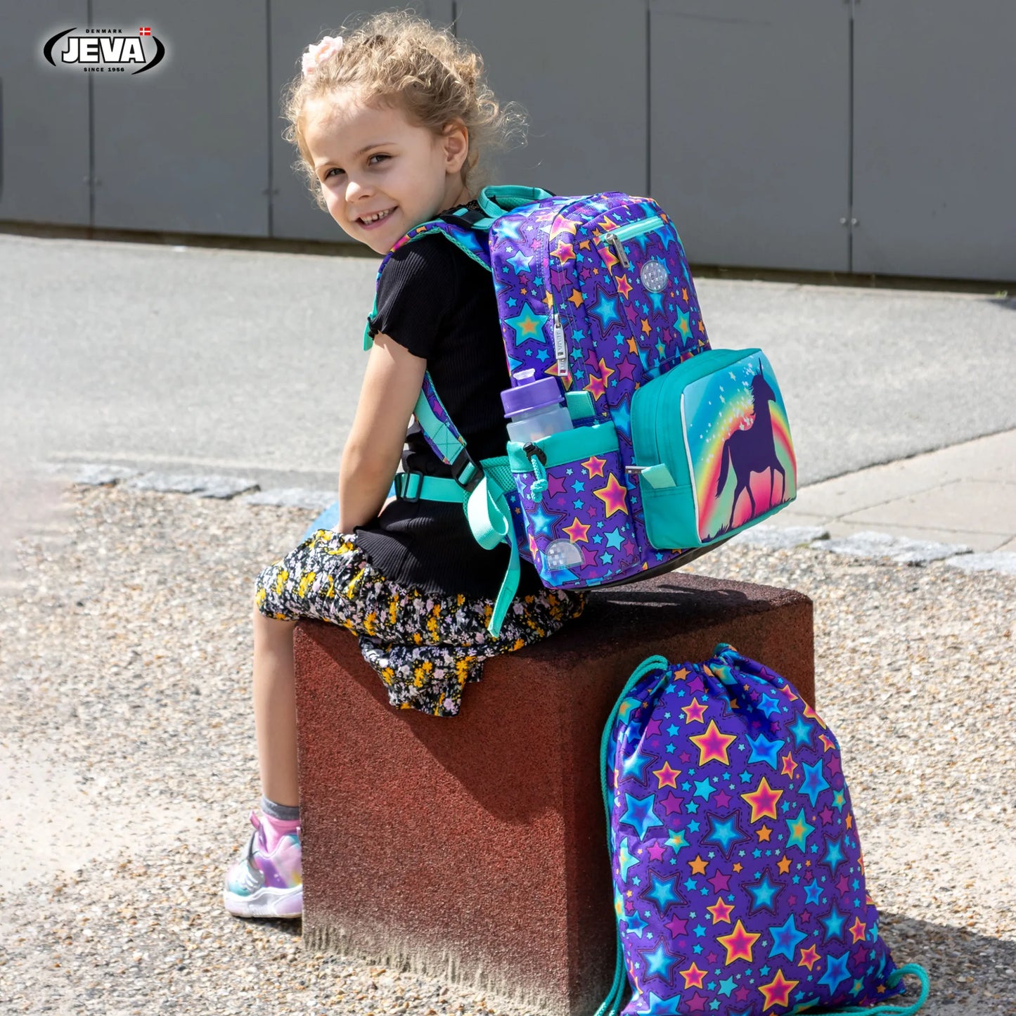 JEVA kinder rugzak Start-Up Unicorn Candy met unicorn print
