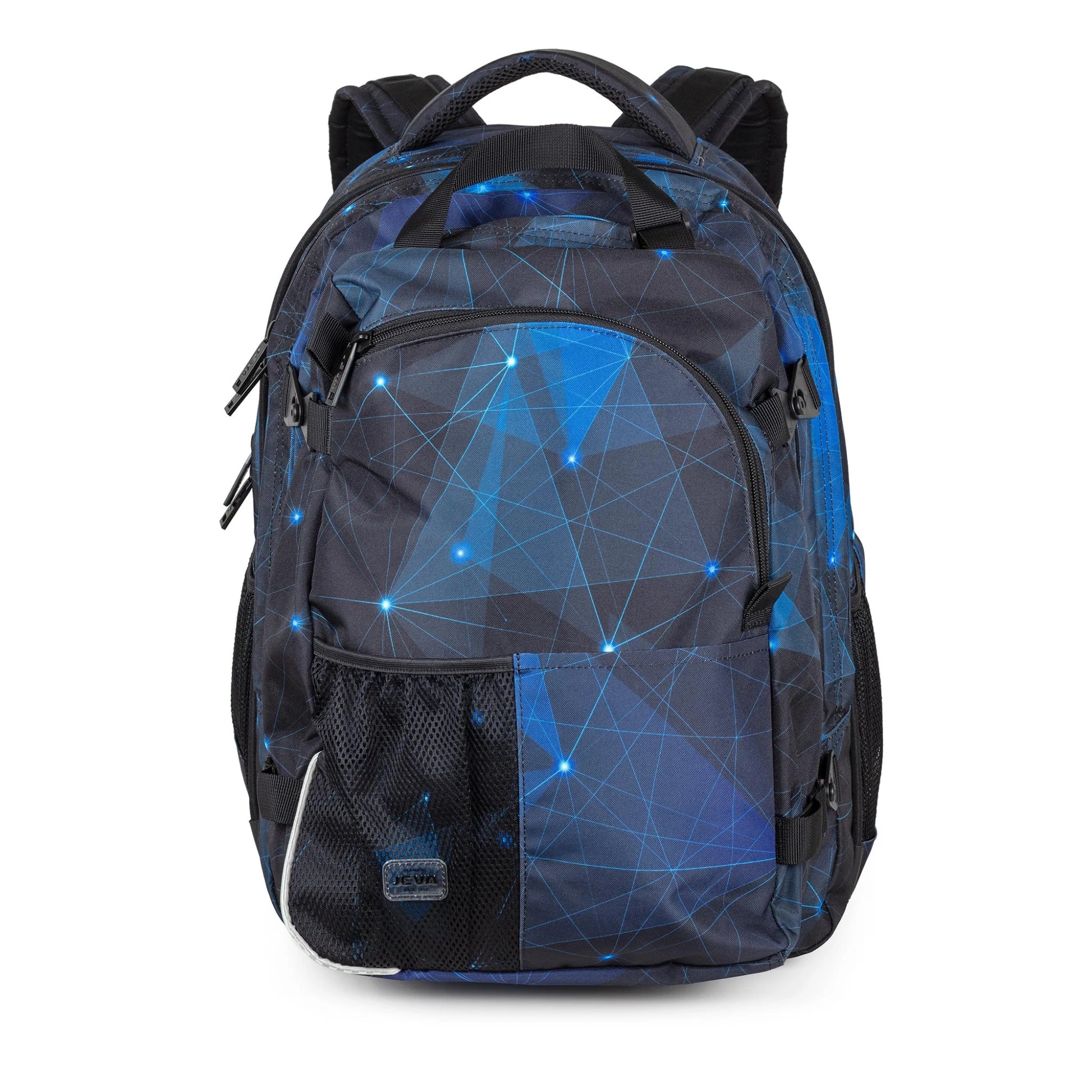 JEVA Rugzak Supreme Anton zwart blauwe print