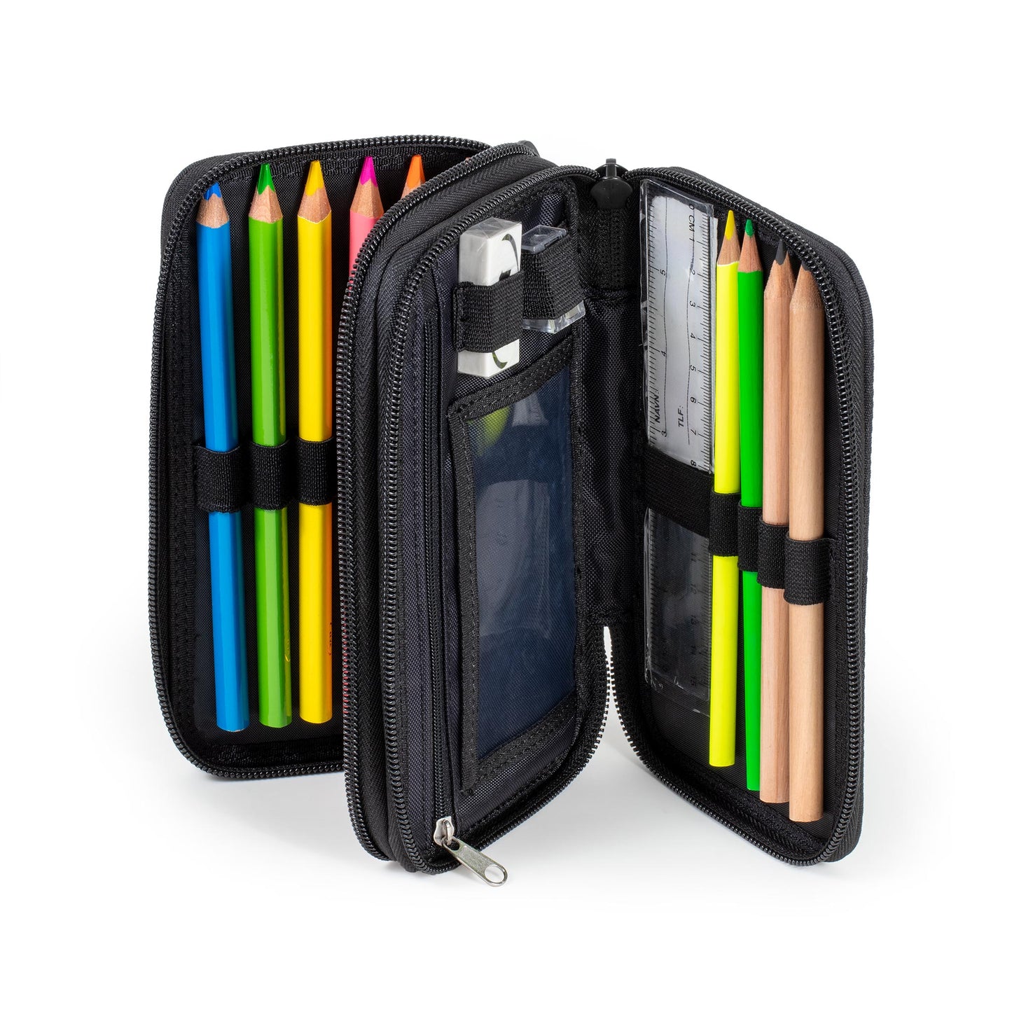 JEVA Etui Twozip Lightning met potloden