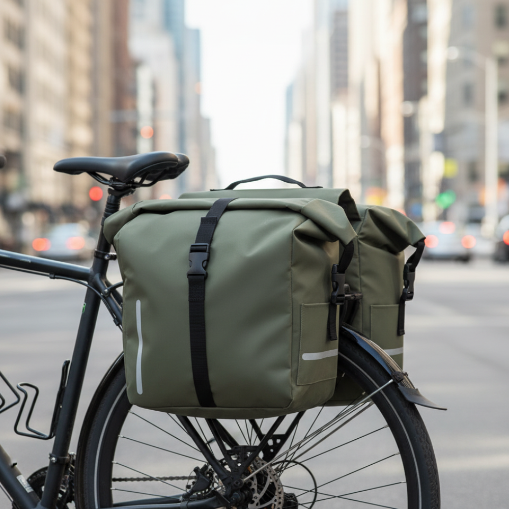 Norländer Tarpaulin Dubbele Fietstas Groen