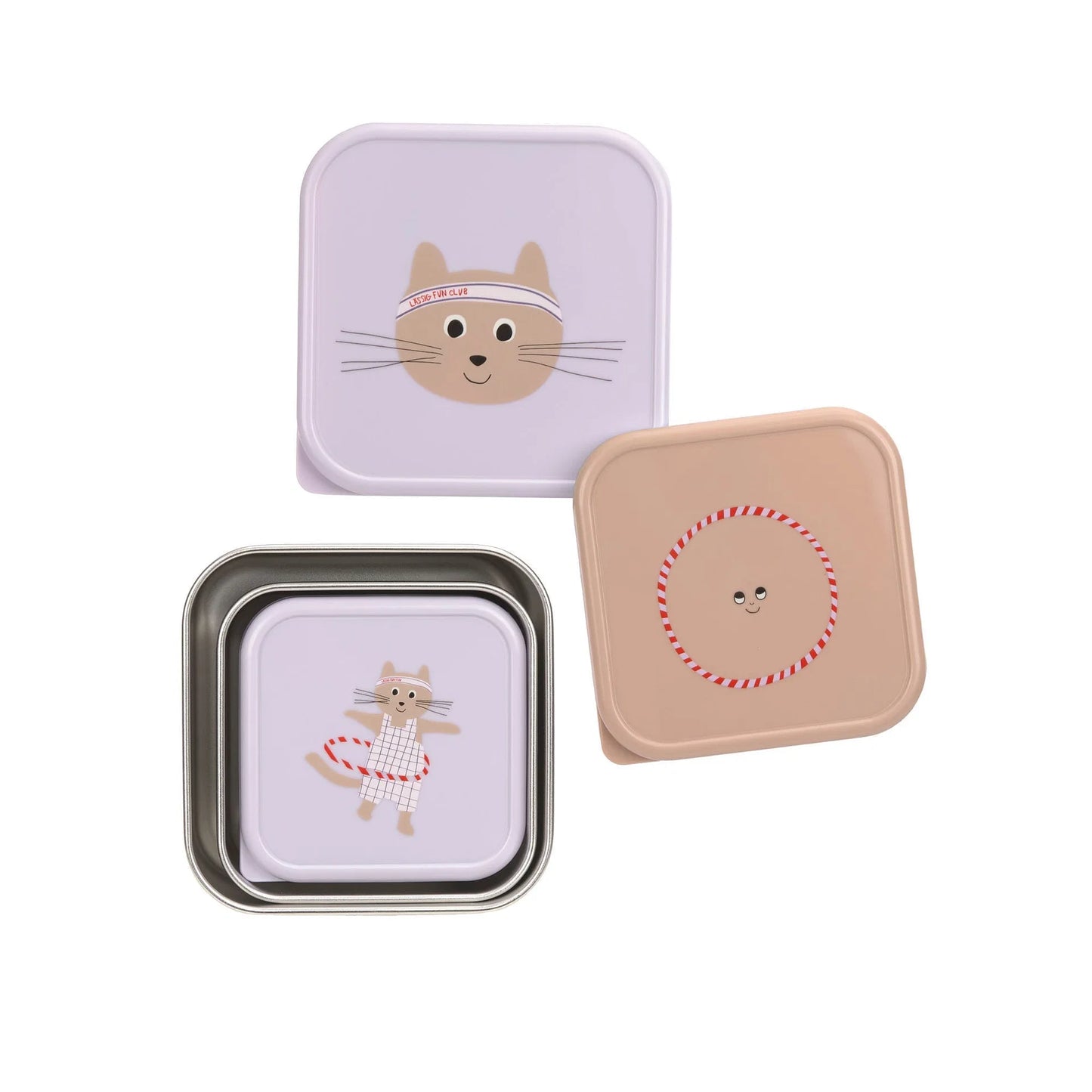 Lässig Snackbox Tiny Team Cat 3-delig