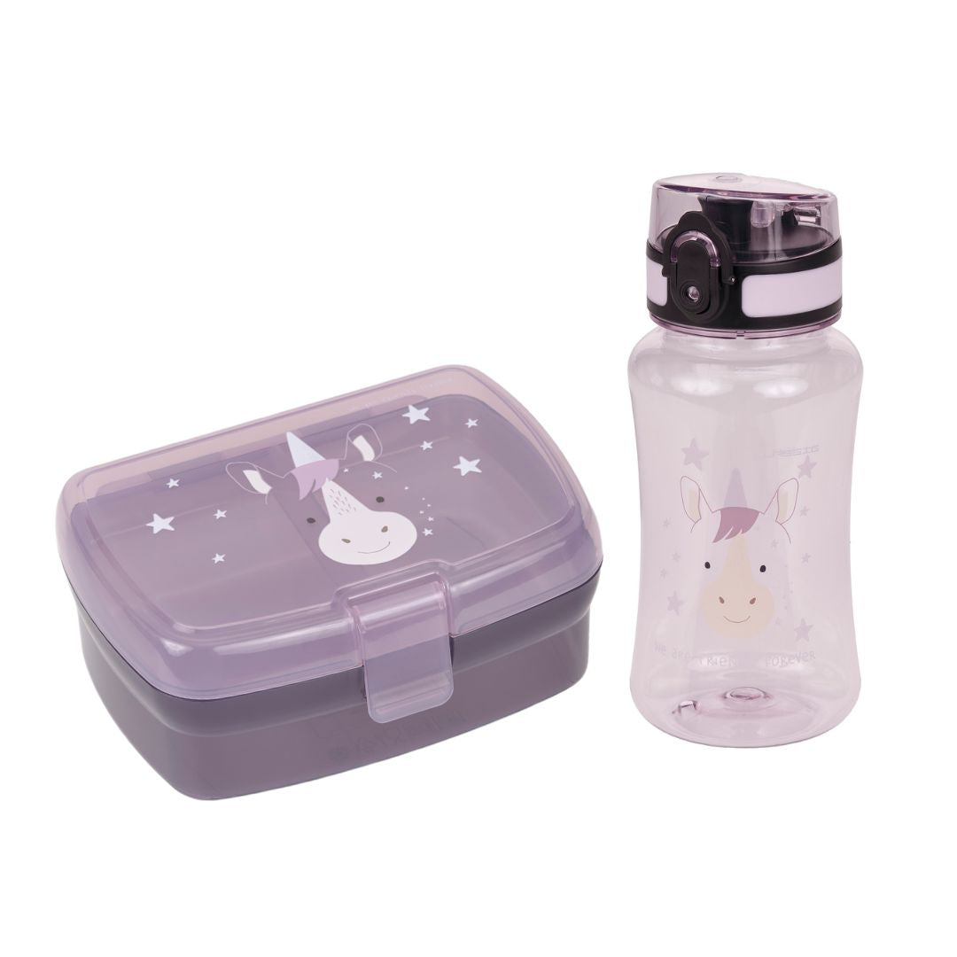 Lässig Lunchset About Friends Unicorn| Lunchbox & Drinkfles voor School