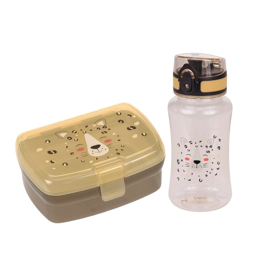 Lässig Lunchset About Friends Leopard| Lunchbox & Drinkfles voor School
