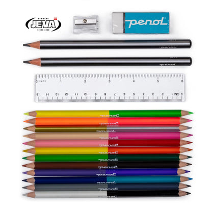 JEVA Etui Twozip Black