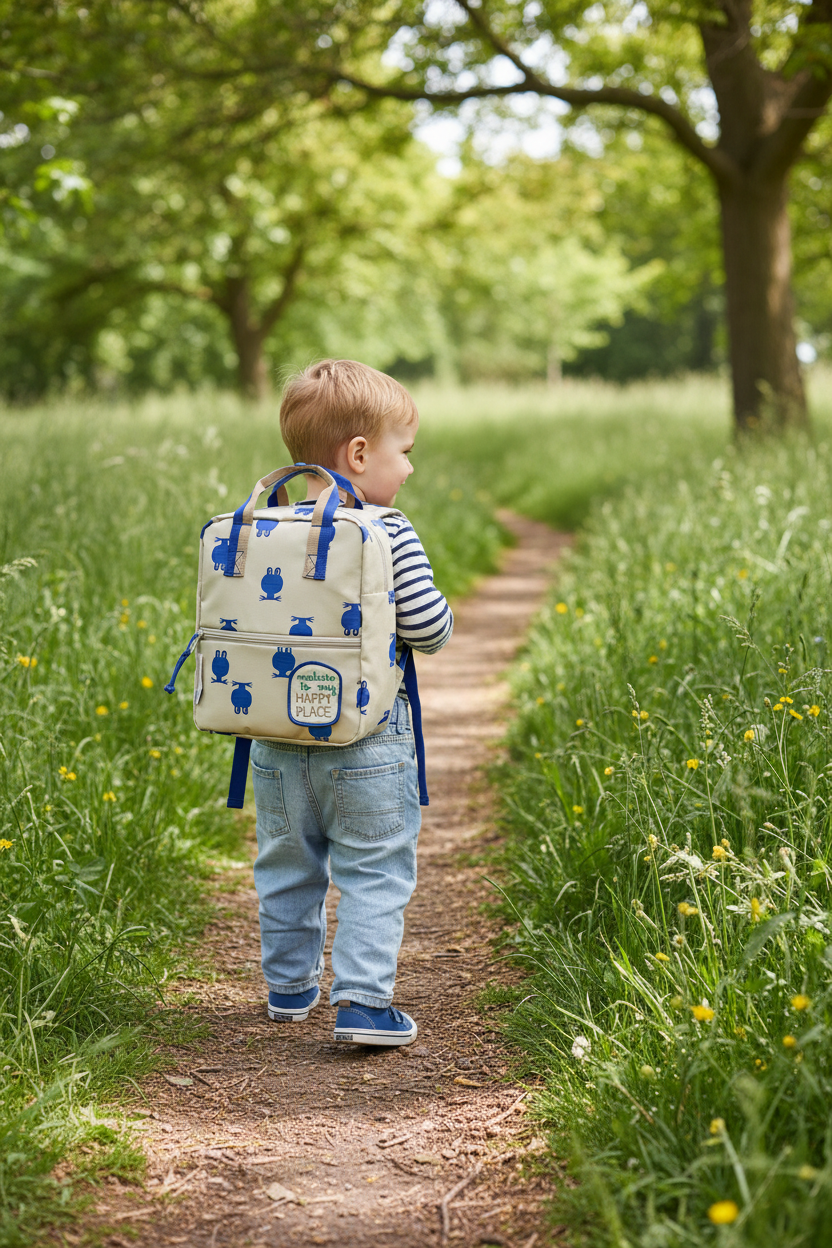 Lässig Schoolset Happy Trails Frog - Rugzak met lunchbox en drinkfles