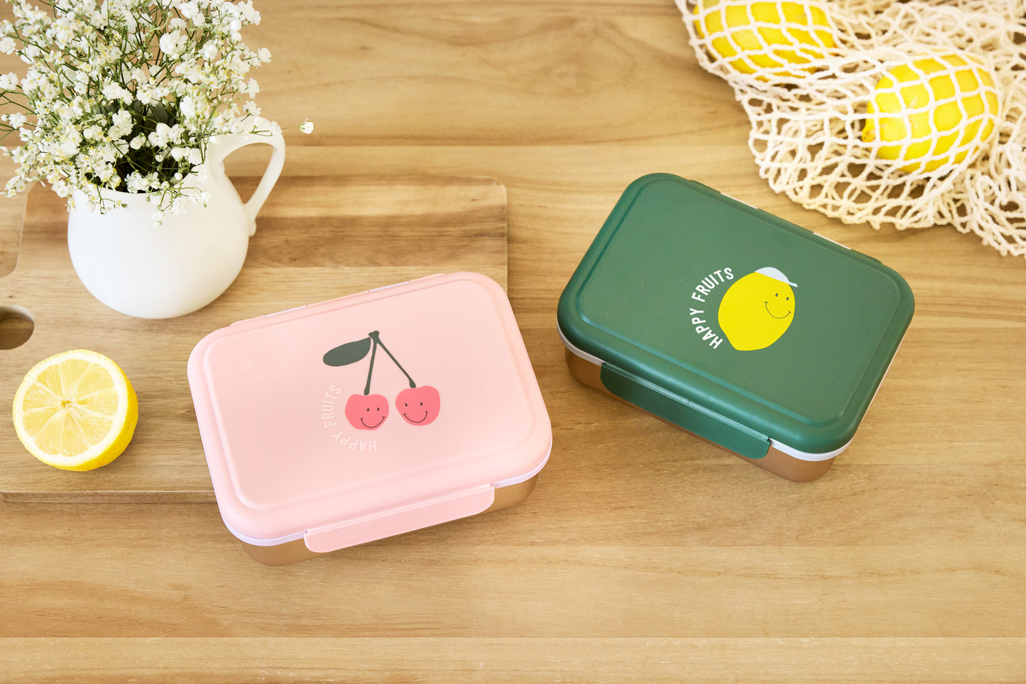 Lässig RVS Lunchbox Happy Fruits Lemon