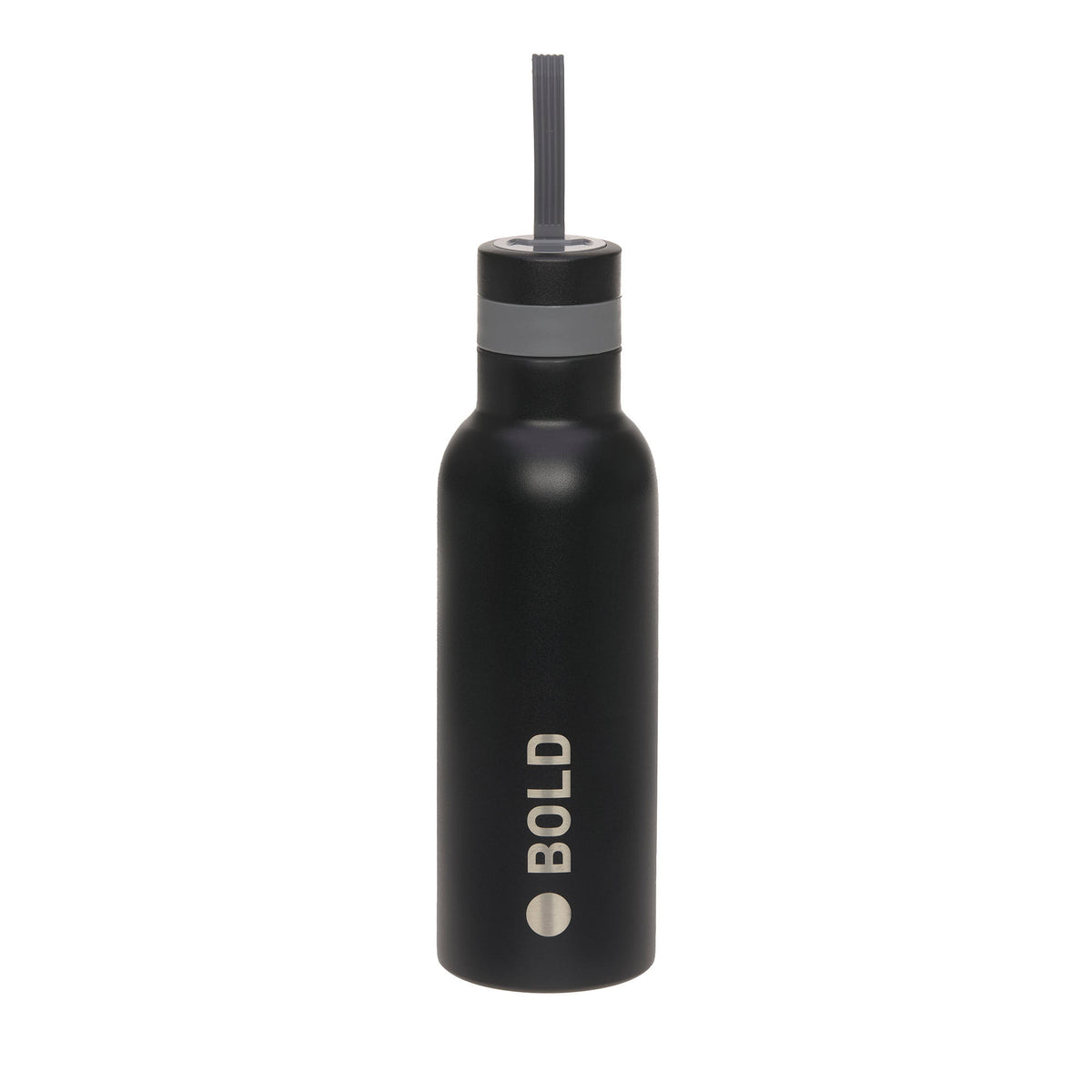 Lässig RVS drinkfles - Bold Black