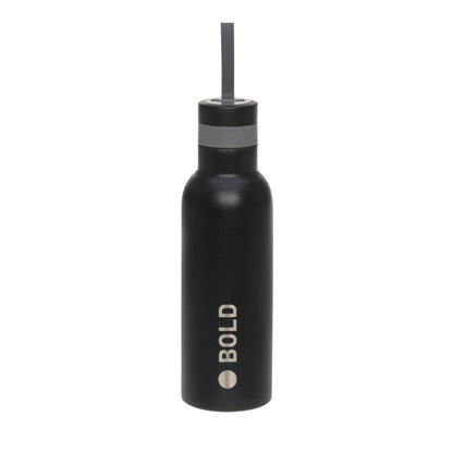 Lässig RVS drinkfles - Bold Black