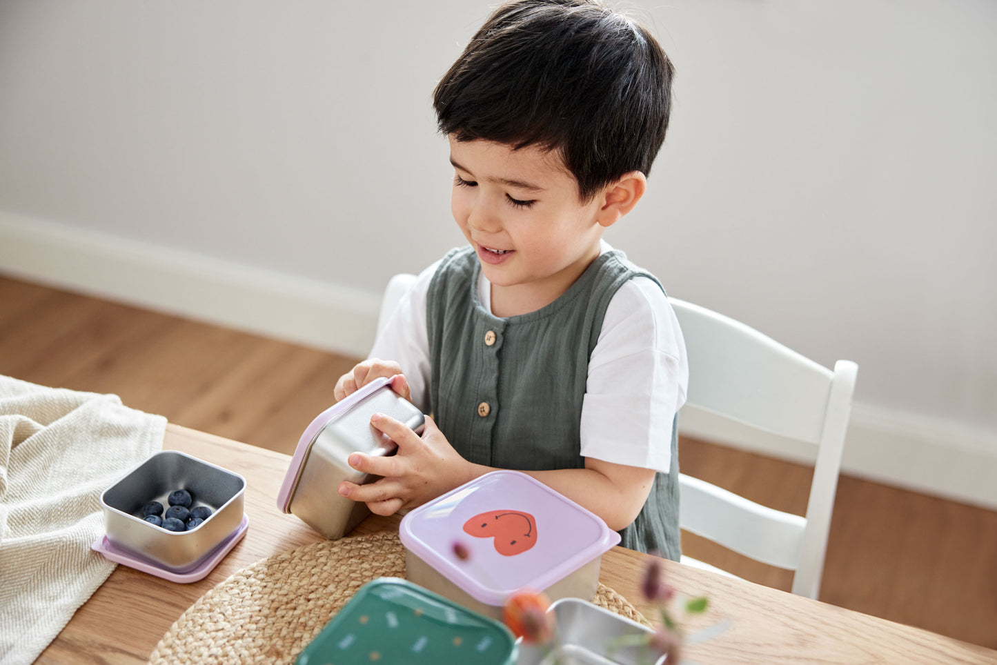 Lässig Snackbox Little Rascals Heart Lavender