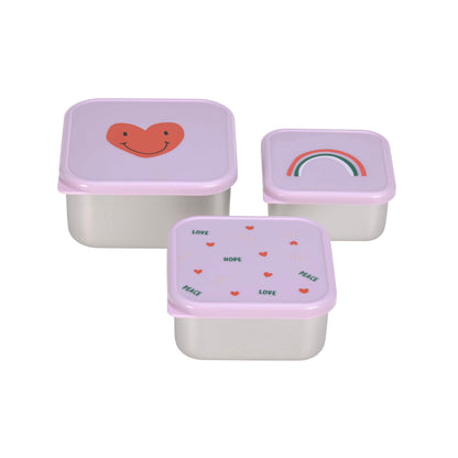 Lässig Snackbox Little Rascals Heart Lavender