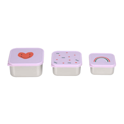 Lässig Snackbox Little Rascals Heart Lavender