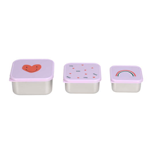 Lässig Snackbox Little Rascals Heart Lavender