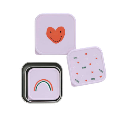 Lässig Snackbox Little Rascals Heart Lavender