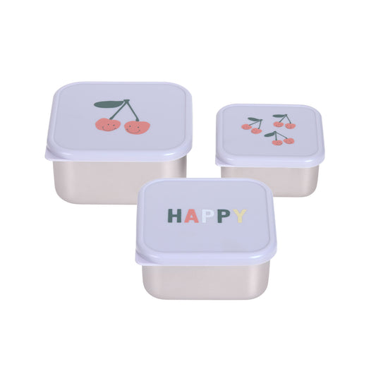 Lässig Snackbox Happy Fruits Cherry 3-delig