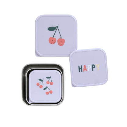 Lässig Snackbox Happy Fruits Cherry 3-delig