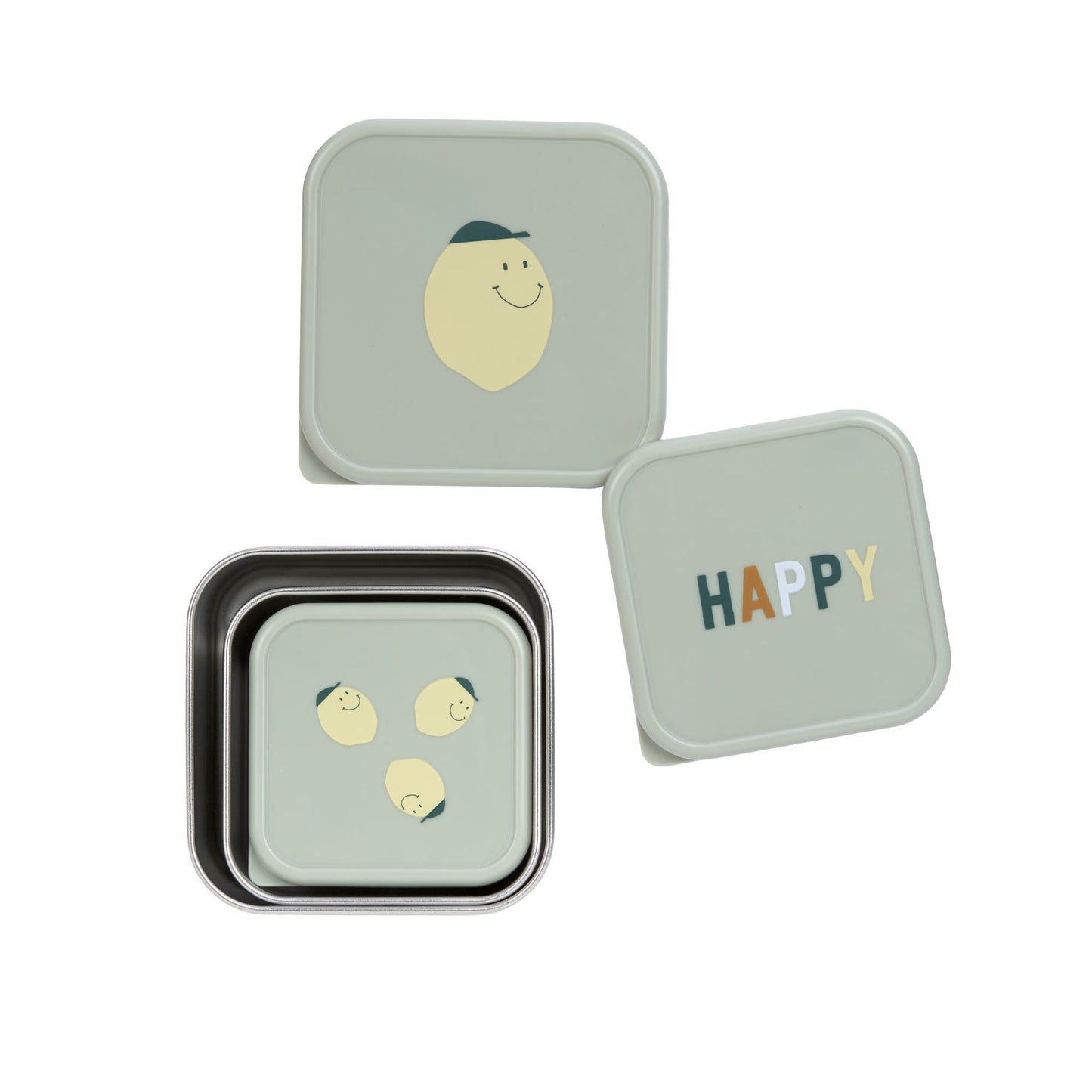 Lässig Snackbox Happy Fruits Lemon 3-delig