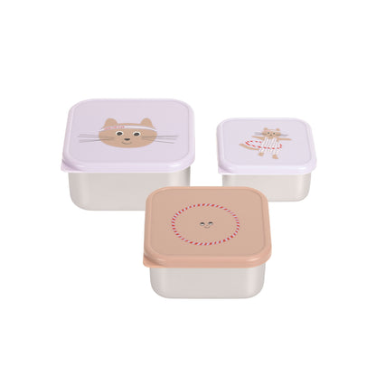 Lässig Snackbox Tiny Team Cat 3-delig