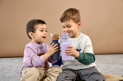Lässig RVS Drinkfles Little Gang Smile Navy