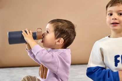Lässig RVS Drinkfles Little Gang Smile Navy