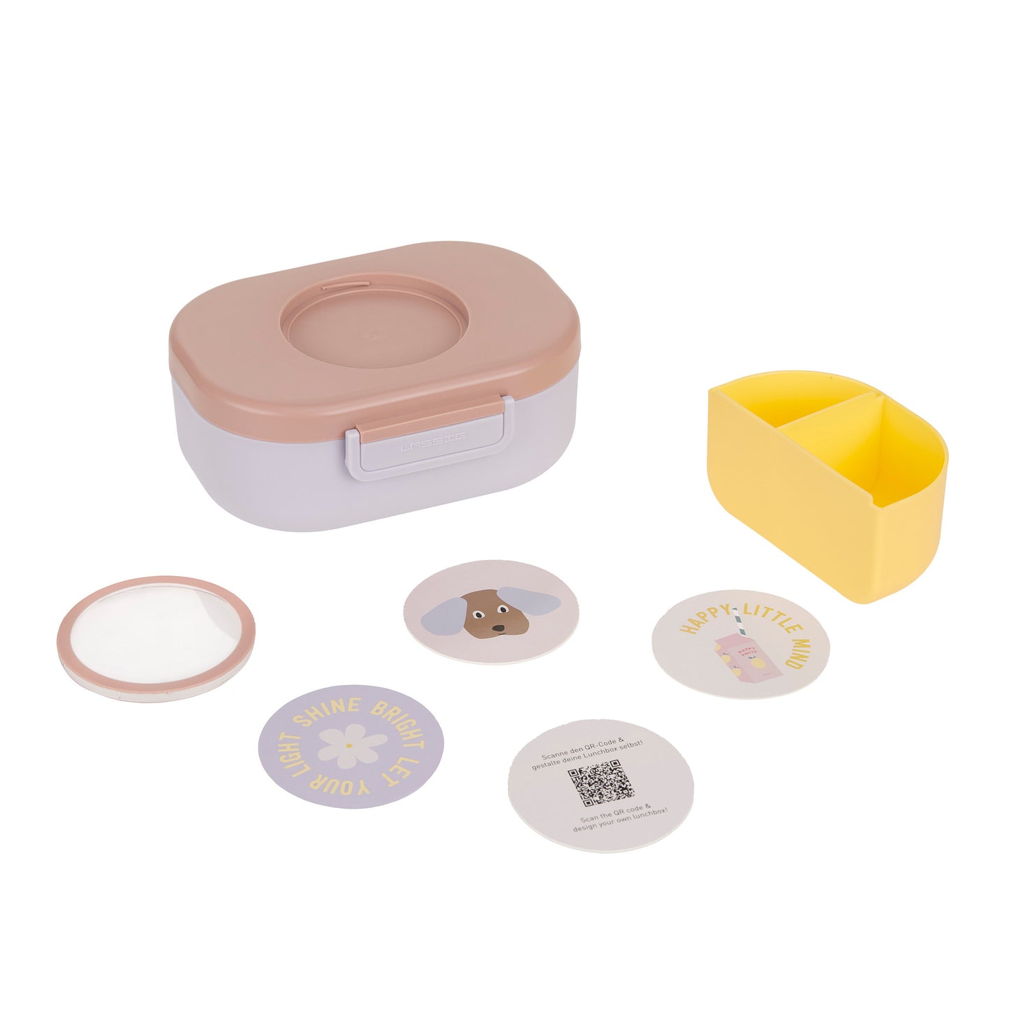 Lässig Style en Snack Lunchbox Pattern Party Rose Lilac