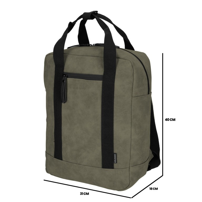 Norländer Nubuck Rugzak Groen