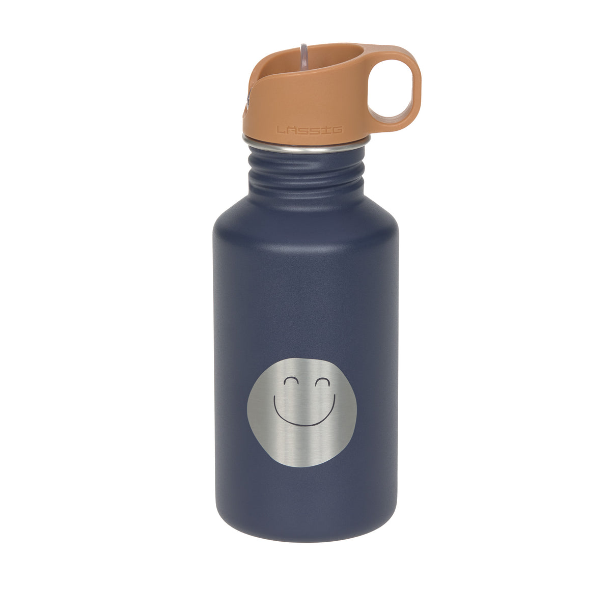 Lässig RVS Drinkfles Little Gang Smile Navy