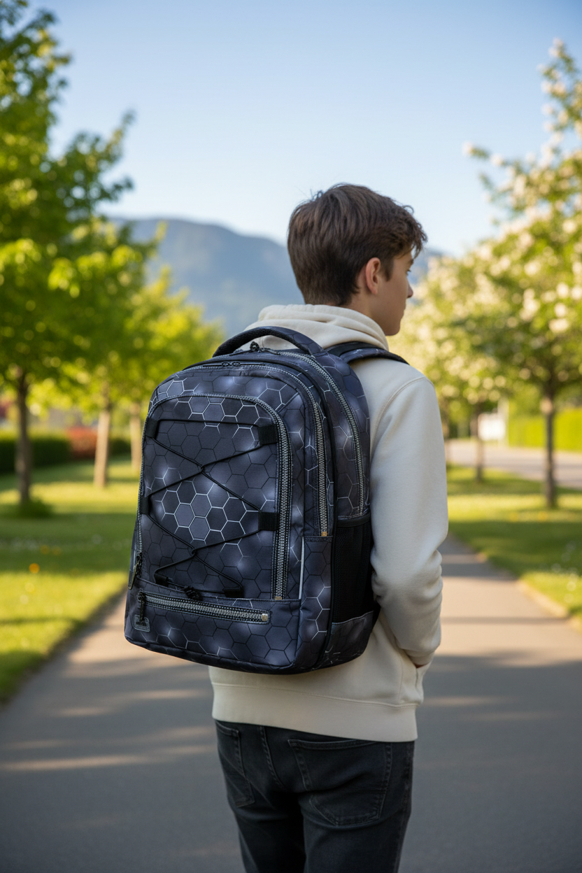 JEVA Rugzak Survivor Black Hexagon