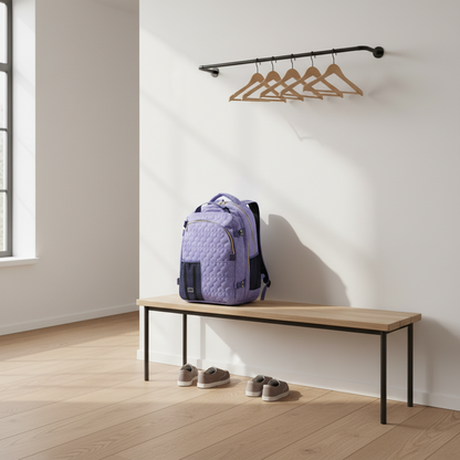 JEVA Lavender Quilt Supreme Schoolset - Ergonomische rugzak met etui