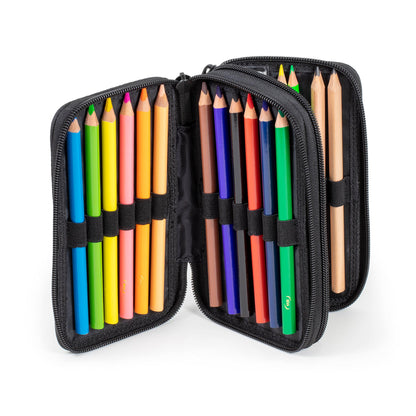 JEVA Etui Twozip Midnight Racer binnenkant