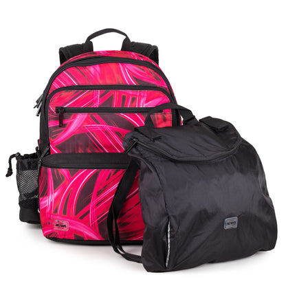 JEVA Rugzak Square Pink Lightning met gymtasje
