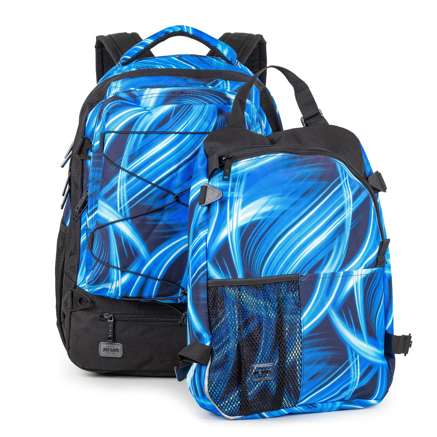 Blauwe rugzak middelbare school
